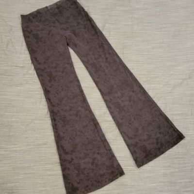 Casall Gray Mid Rise Pull On Boot Leg 70's Style Leggings Size Medium